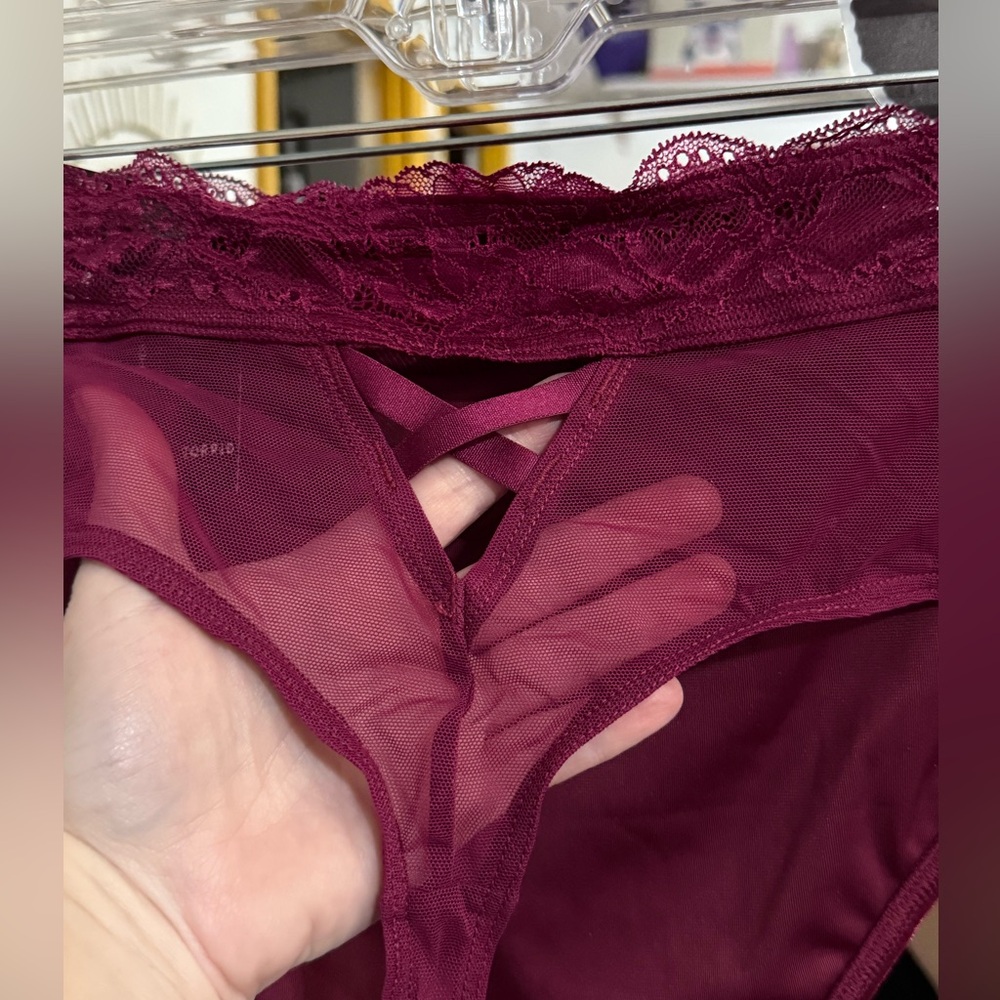 Torrid Burgundy High Cut Cheeky Thong